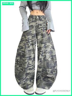 Barrel Jeans for Women Wide Leg Mid Rise Loose Fit Y2k Baggy Boyfriend Jeans